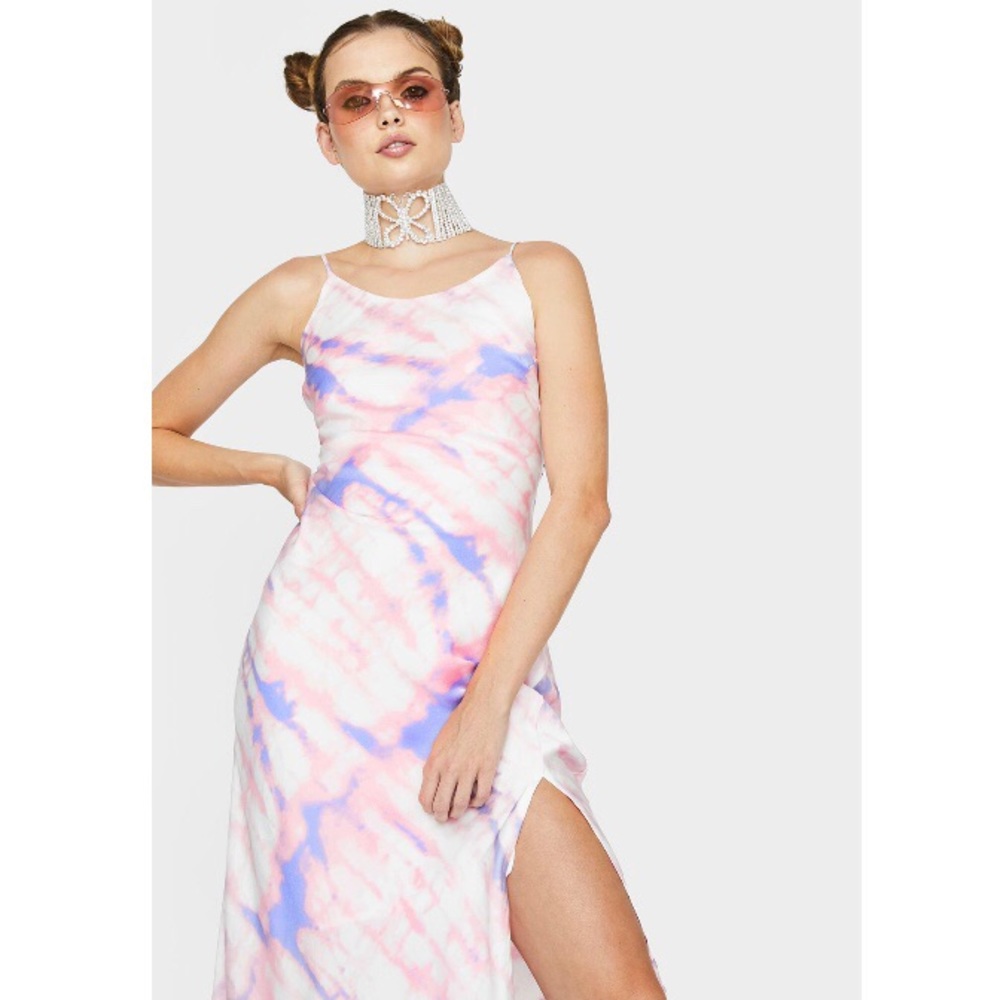 NWT ASTR Bias Cut Sleeveless Satin Midi Dress XS - Picture 5 of 9